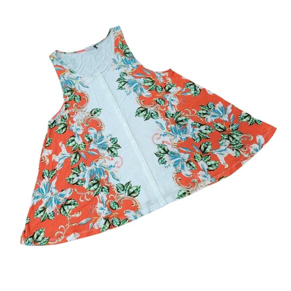 Anthropologie Tops - Anthropologie Akemi + Kin Floral Flowy Button Front Tank Size Medium